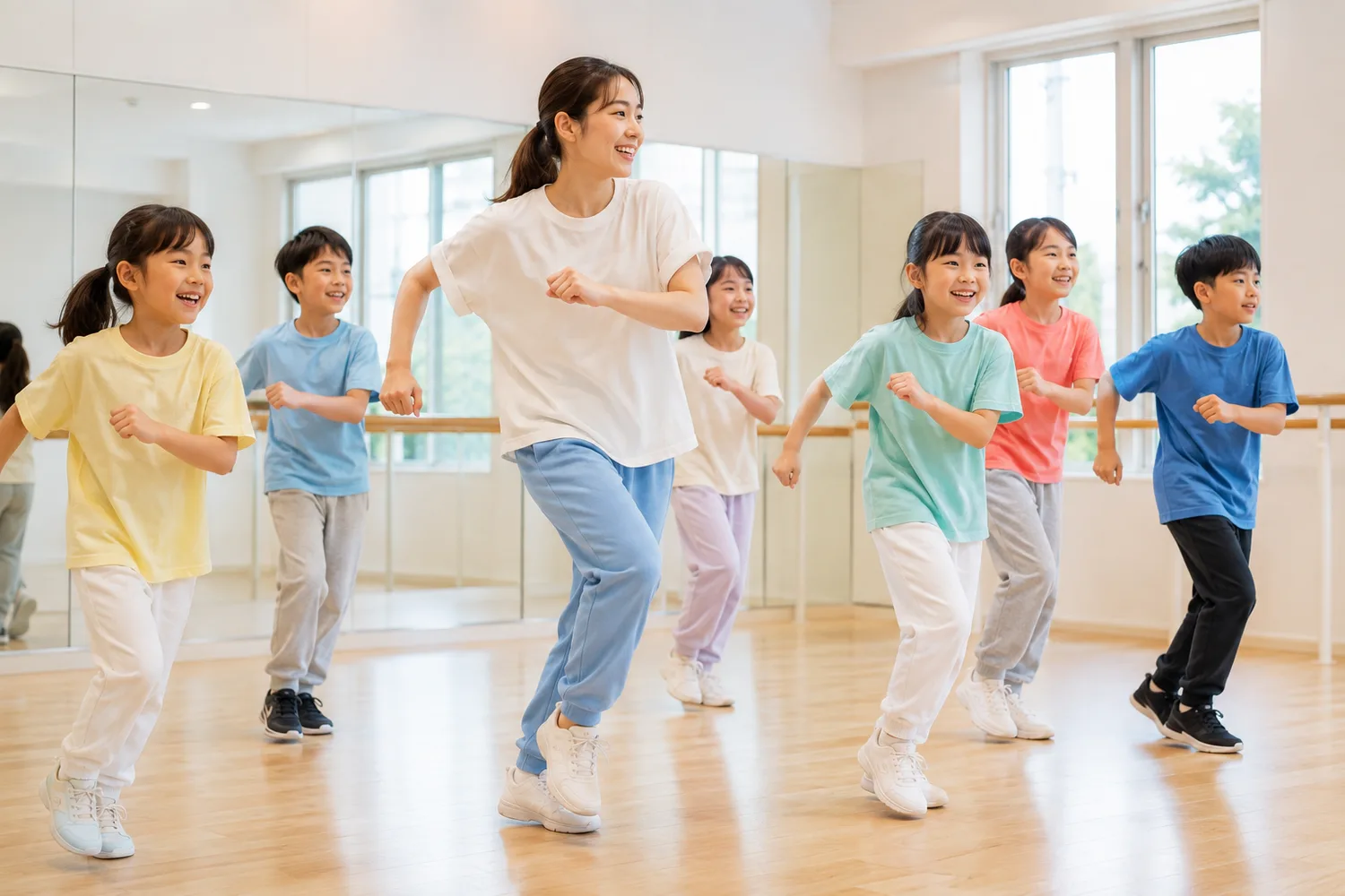 Kids Danceクラスでダンスを楽しむ子どもたち
